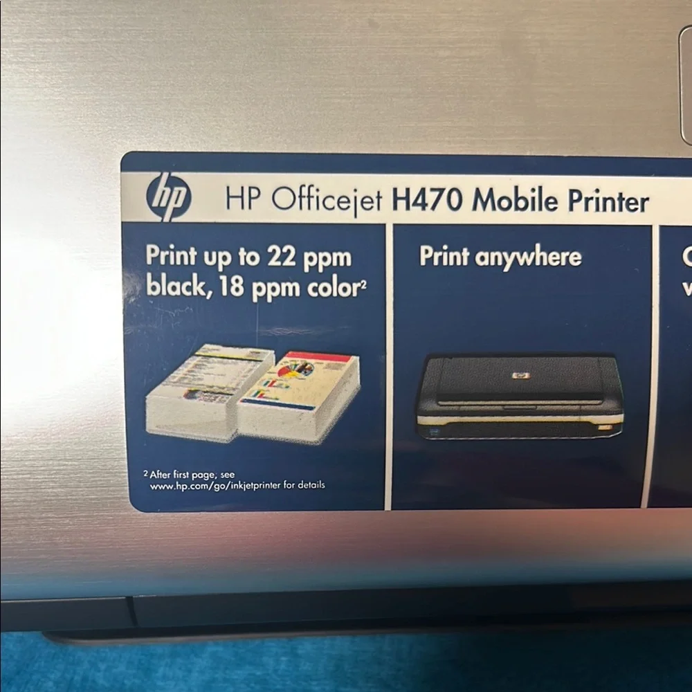 HP Mobile Printer - Silver and Black
